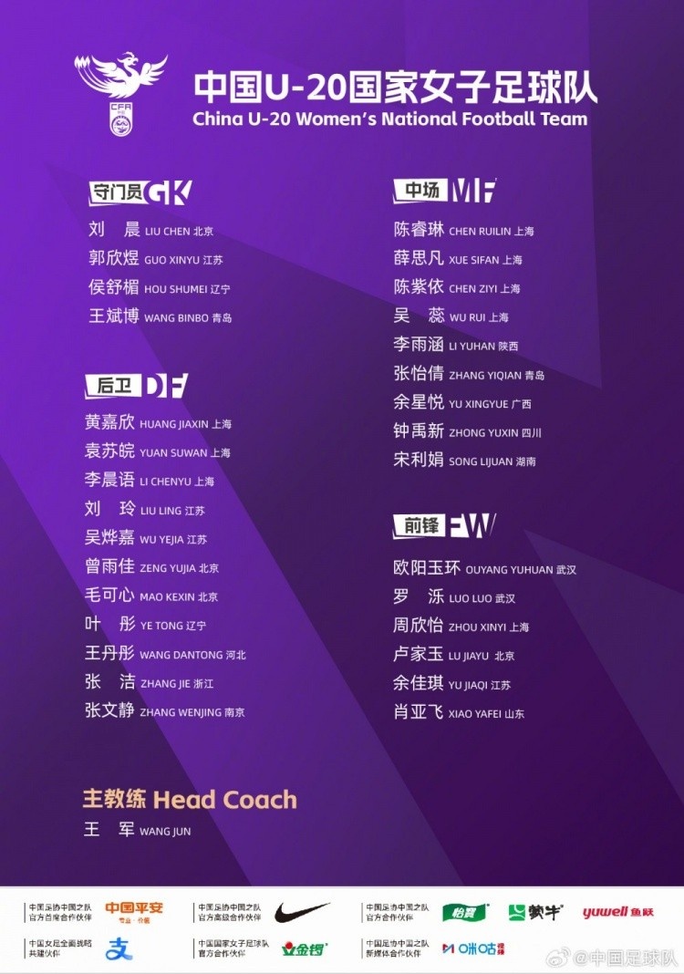 中国U20女足今日15时热身大连足校女足 中国U20女足今日15时热身大连足校女足