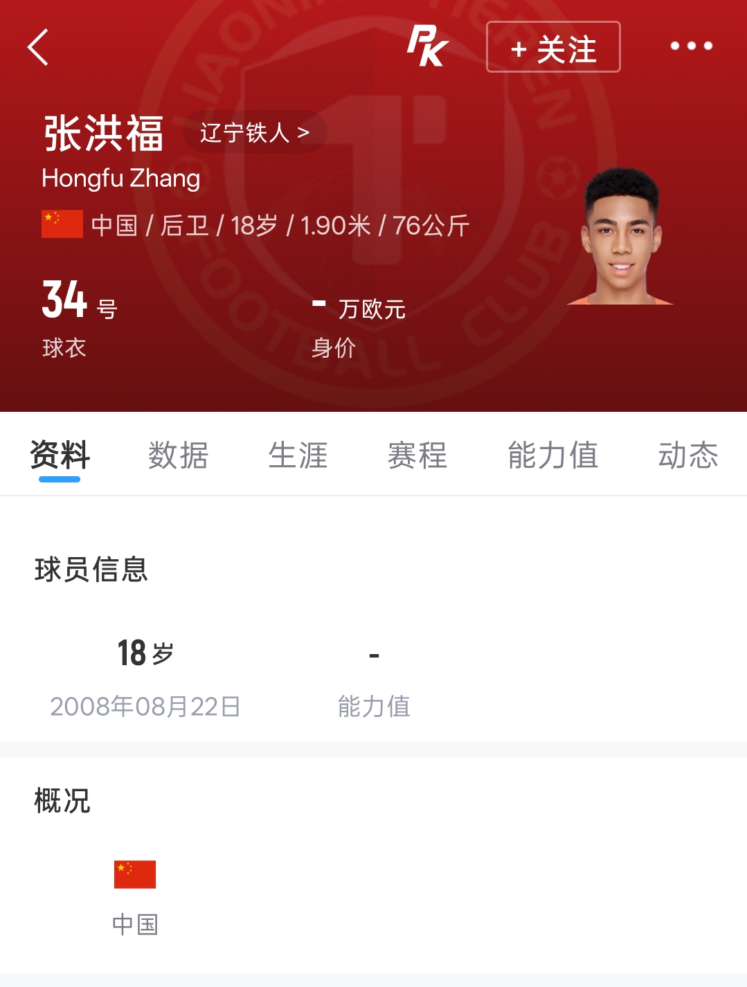 生日后第一天！18岁张洪福打入生涯首球，铁人再扳回一球3-4落后